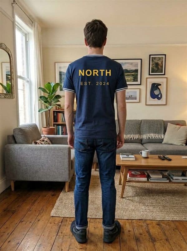 The same tee from behind